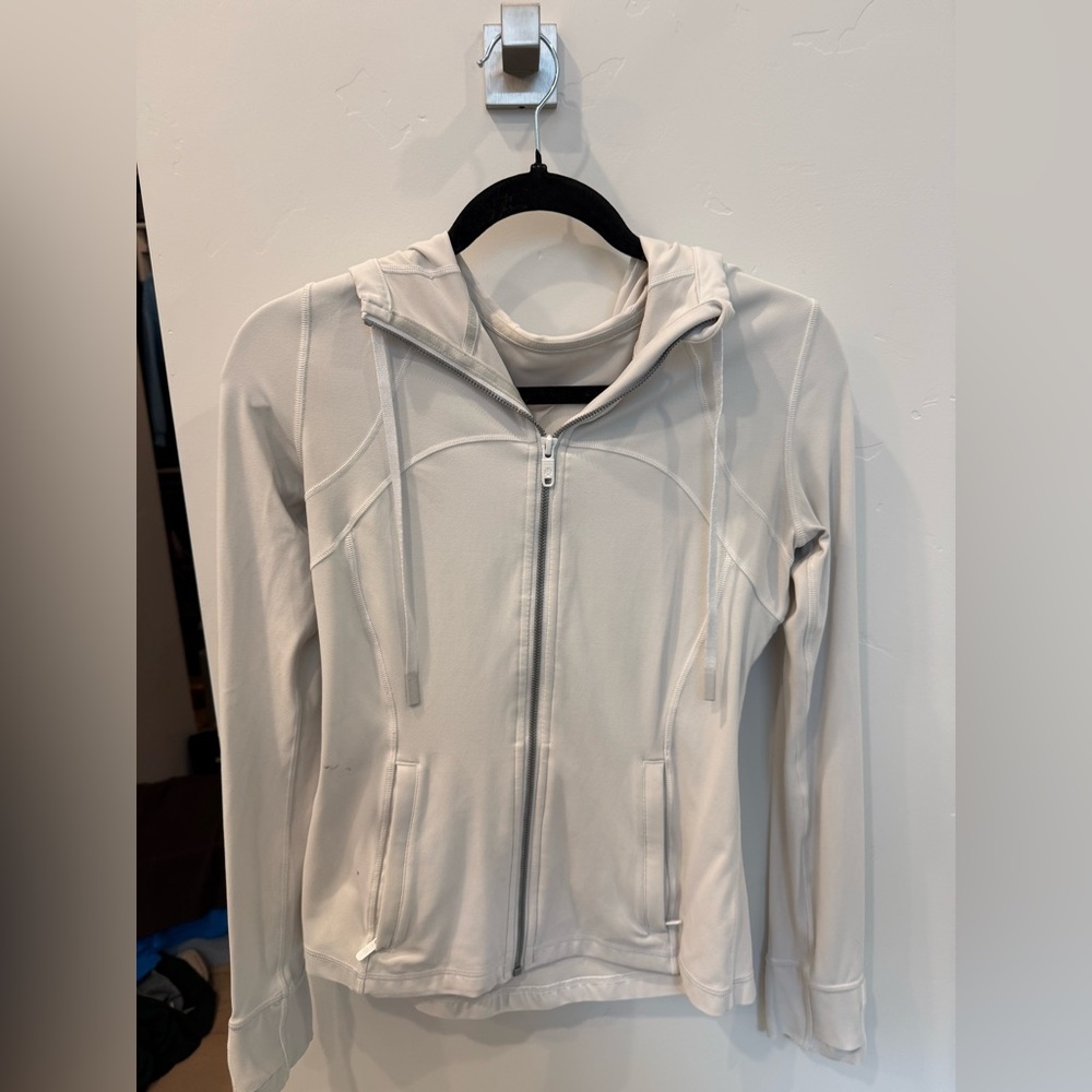 lululemon athletica white hooded define jacket